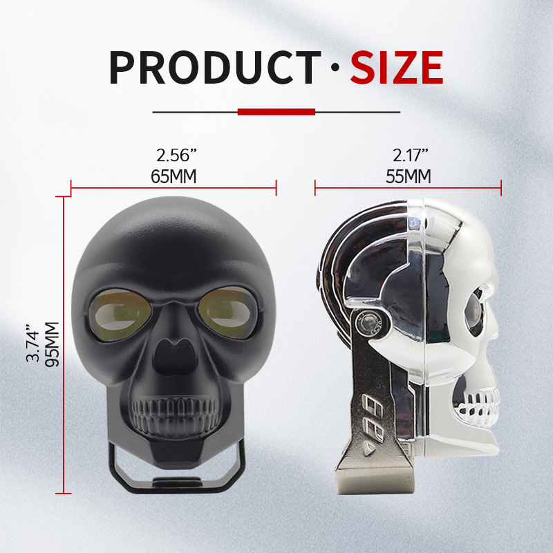 High And Low Beam Skull LED Motorcycle Spotlight High And Low Beam Skull LED Motorcycle Spotlight